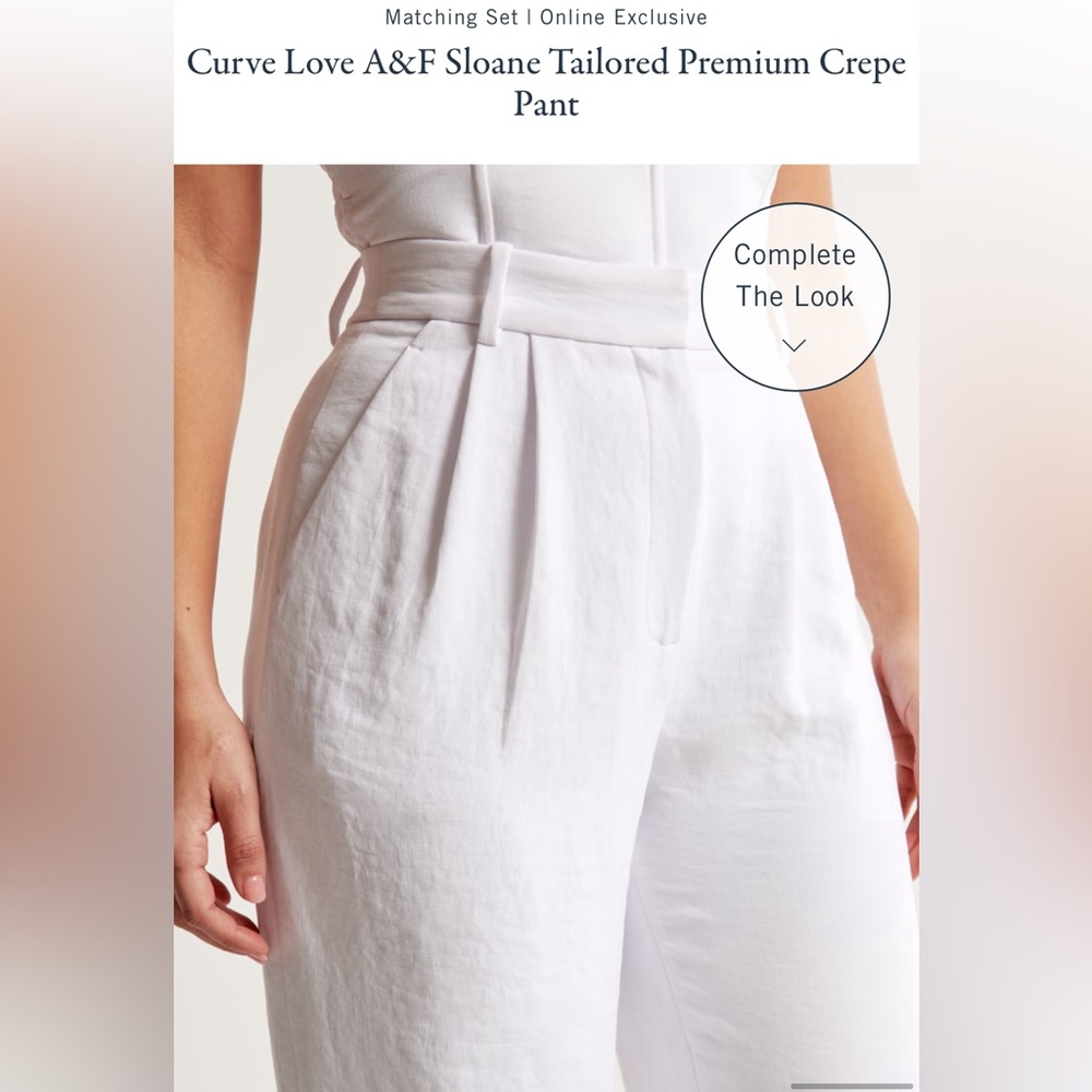 Curve Love A&F Sloane Tailored Premium Crepe Pant
Size: 30 / 10R